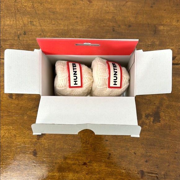 Hunter Kids Boot Socks Cream Knit Size XS Rain Shoes Feet Baby Winter Spring - Picture 3 of 5